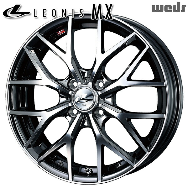 16インチ 5.0J 4H100 +45 Weds レオニス MX BMCMC (ブラックメタルコート ミラーカット) アルミホイール単品 1本 4本以上送料無料 |トレッド新横浜師岡店