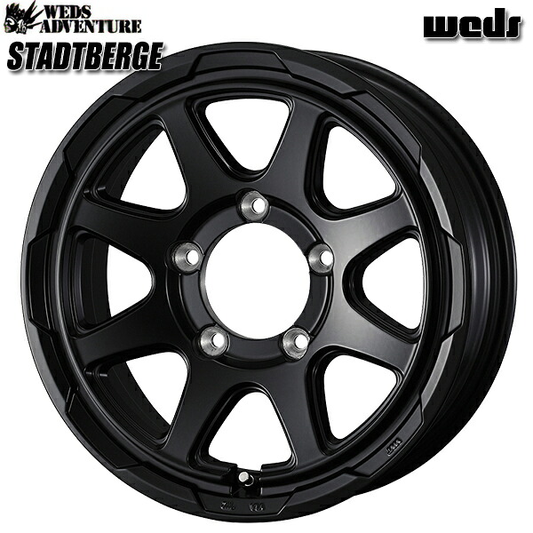 16インチ 5.5J 5H139.7 +22 Weds ウェッズアドベンチャー スタットベルク セミマットブラック アルミホイール単品 4本(1台分)送料無料 個人宅発送不可 |トレッド新横浜師岡店