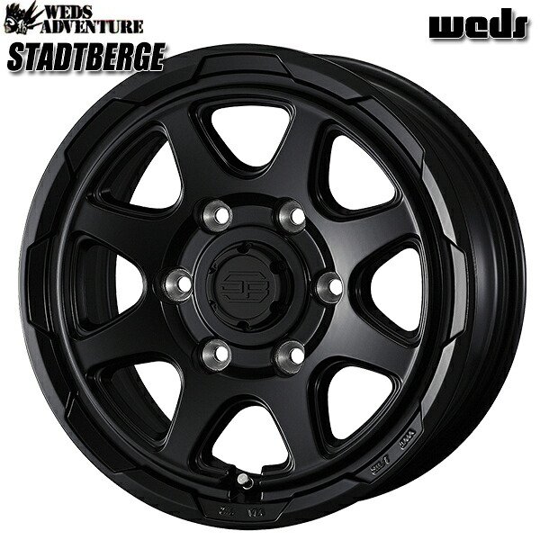 15インチ 6.0J 6H139.7 +33 Weds ウェッズアドベンチャー スタットベルク セミマットブラック アルミホイール単品 4本(1台分)送料無料 個人宅発送不可 |トレッド新横浜師岡店