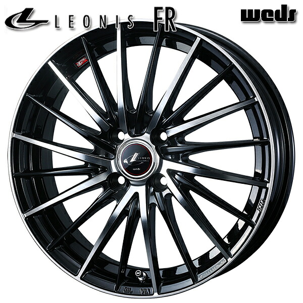 16インチ 6.0J 4H100 +42 Weds ウェッズ レオニス FR PBMC（パールブラック ミラーカット） アルミホイール単品 1本 4本以上送料無料