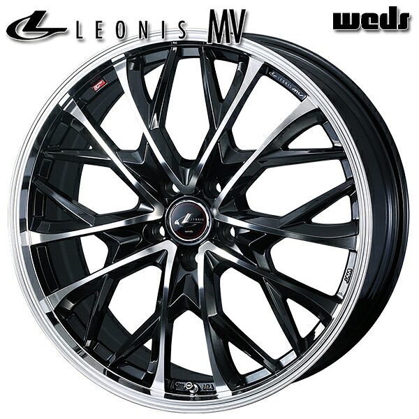 16インチ 6.5J 5H114.3 +40 Weds ウェッズ レオニス MV PBMC（パールブラック ミラーカット） アルミホイール単品 1本 4本以上送料無料 ｜トレッド新横浜師岡店 17,454円