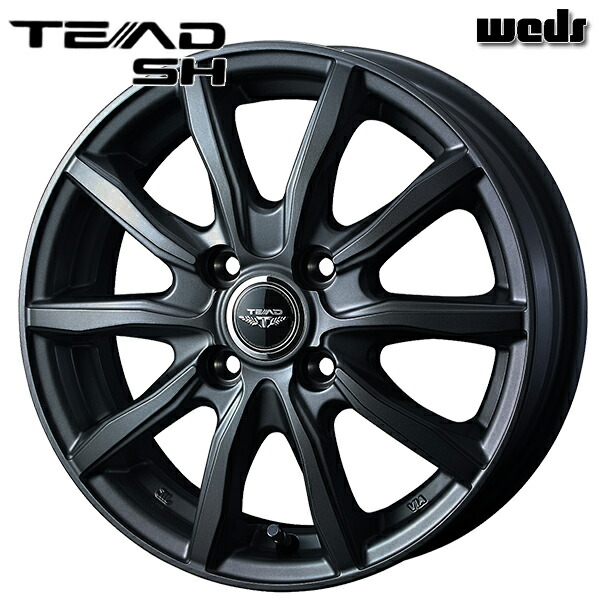 WEDS 13インチアルミホイール 4H ガンメタリック　4本セット WEDS 4本セット Weds ウェッズ VELVA WONDER ヴェルヴァ ワンダー 13