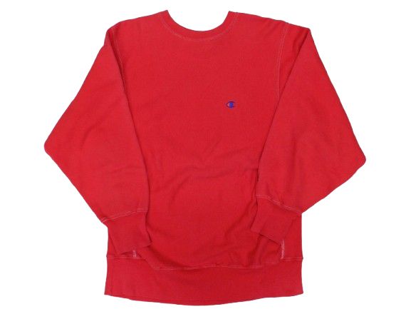 ▲★【中古】90s はやりっ子 リバースウィーブ 長袖流汗 大きさL 赤いこと ティーシャツ 調教師