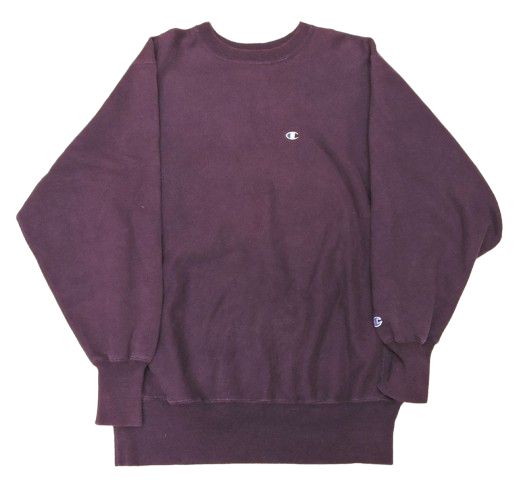 ▲★【中古】90s はやりっ子 リバースウィーブ 長袖流汗 大きさXL パープル メキシコ合衆国製 ティーシャツ 調教師 Champion