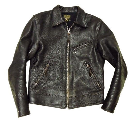 ▲★【中古】FINE CREEK LEATHERS 5th リミテッド リンドバーグ なめし革上衣 大きさ38 黒いこと ファインクリークレザーズ