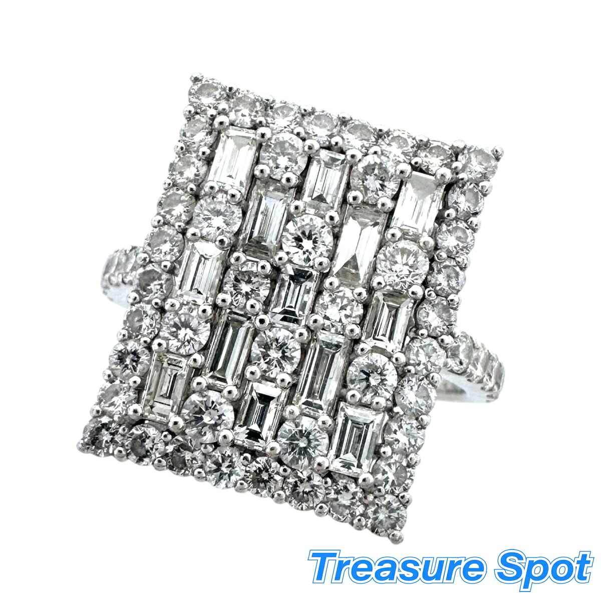 ダイヤモンド リング 指輪 D2.00ct Pt950 プラチナ #13 GRJ鑑別書 送料無料【トレジャースポット】 【中古】|Treasure Spot