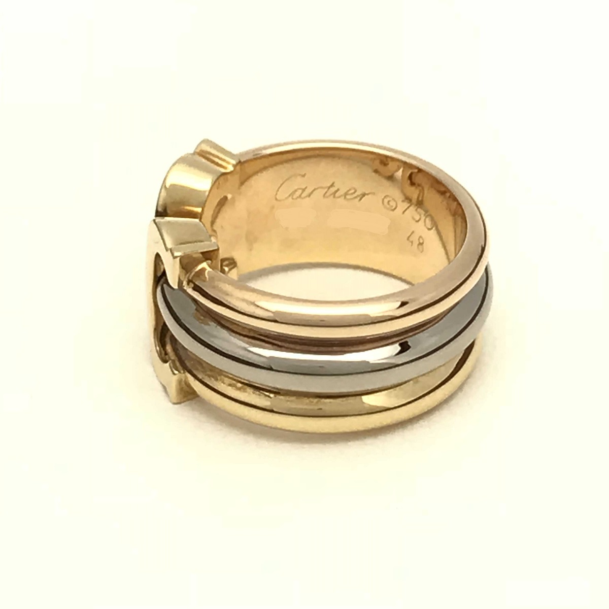 【楽天市場】Cartier カルティエ 2Cリング 指輪 #48 750スリーカラー 【トレジャースポット】【中古】：Treasure Spot