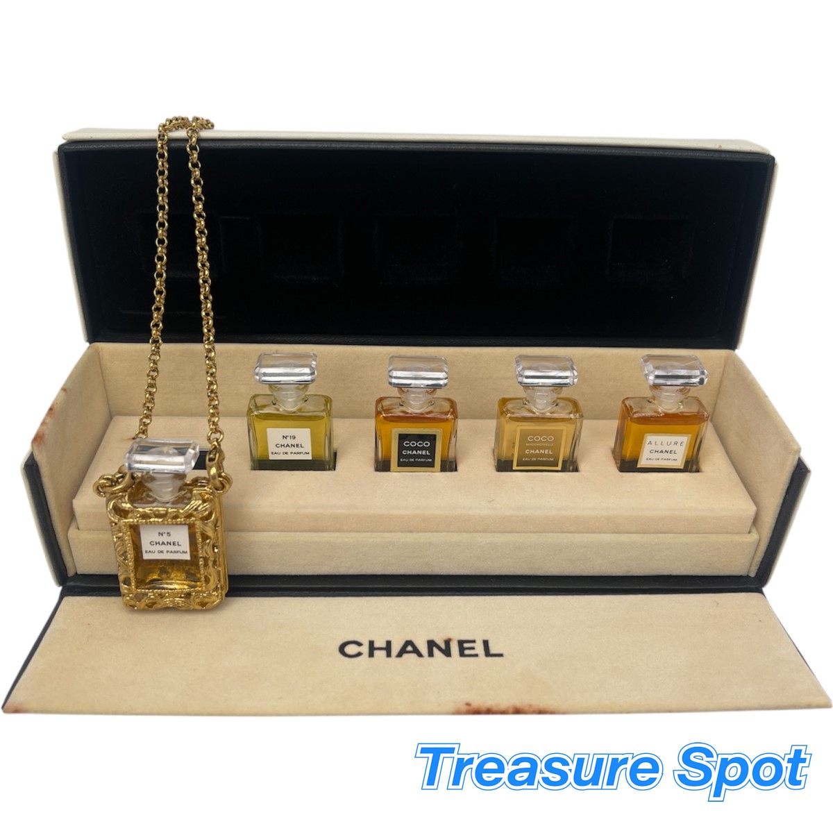 シャネル CHANEL 精油シャンデリヤ・ミニ精油書き割り フレグランスワードローブ No5 N.19 COCO ALLURE COCO mademoiselle 首飾り 中古【貨物輸送無料】【トレジャースポット】