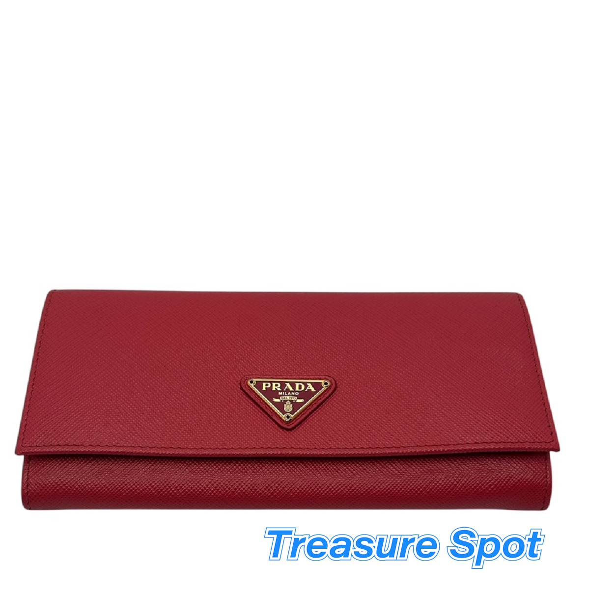 プラダ PRADA 長紙入れ さくら色 さくら色 なめし革 【トレジャースポット】 中古