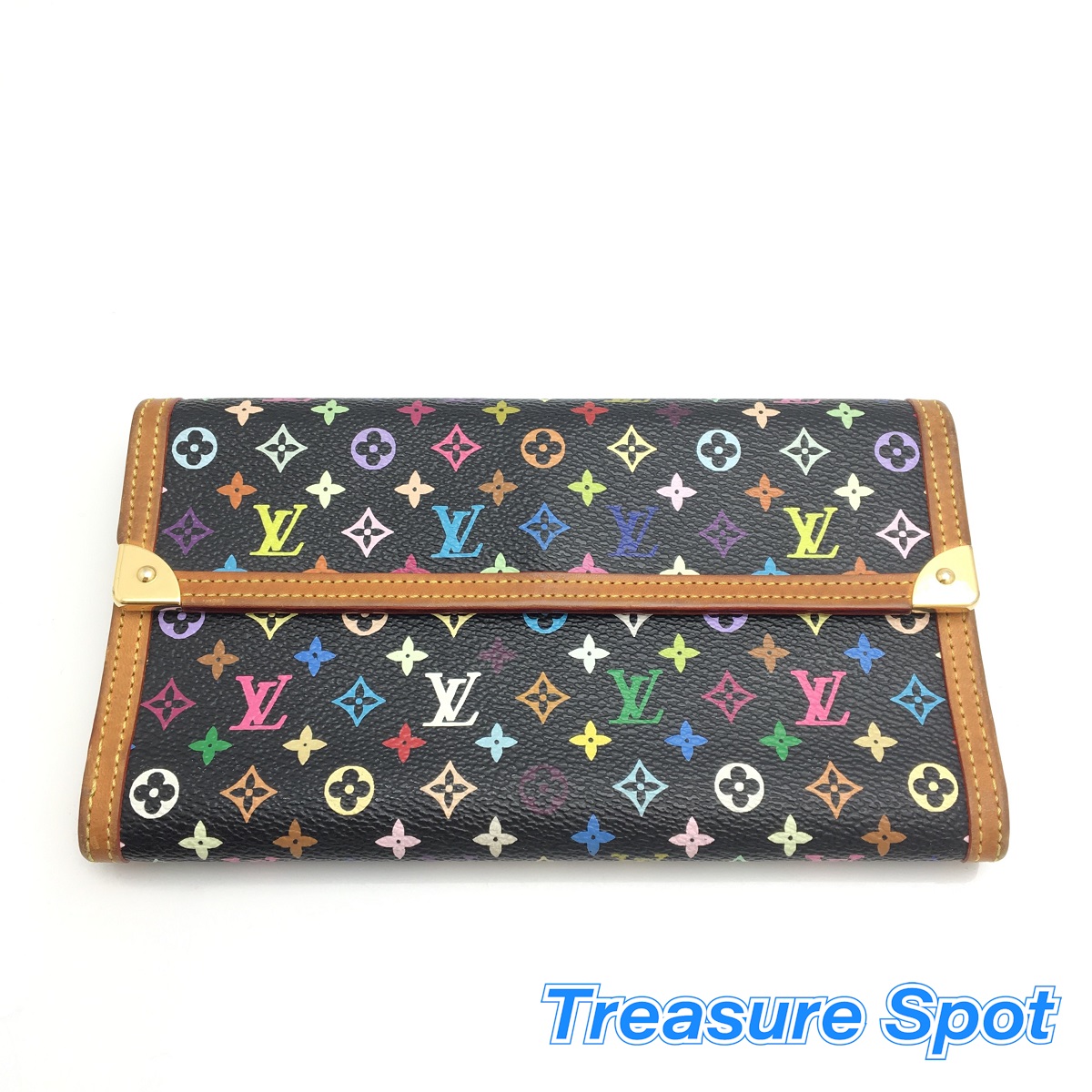 LV ルイヴィトン 長紙入れ ポルトフォイユ・インターナショナル マルチ色合い 黒いこと 【トレジャースポット】 【中古】