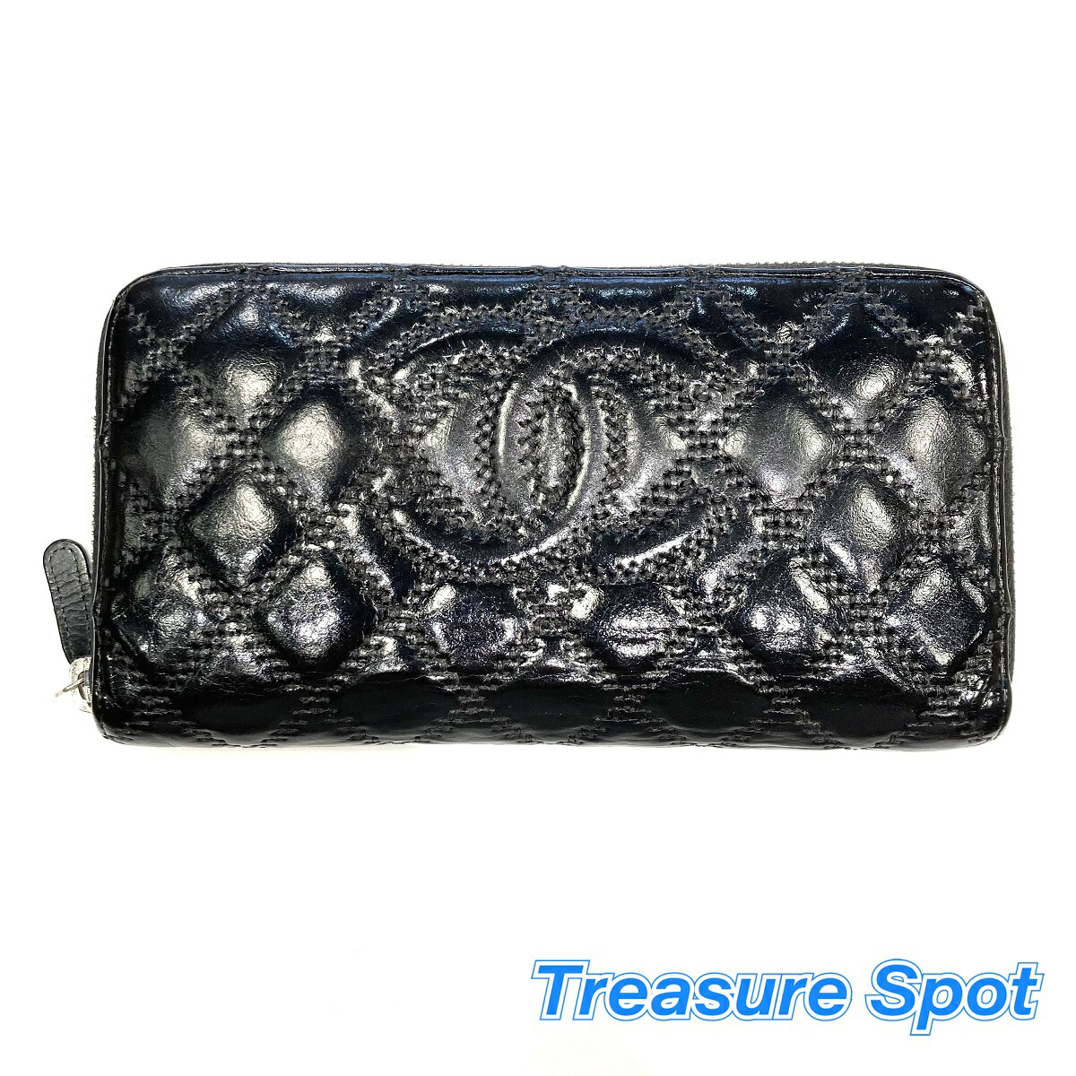 CHANEL　長財布　ツイード　ドーヴィル　ラウンドファスナー　シャネル CHANEL クルーズライン ドーヴィル ラウンドファスナー 長財布