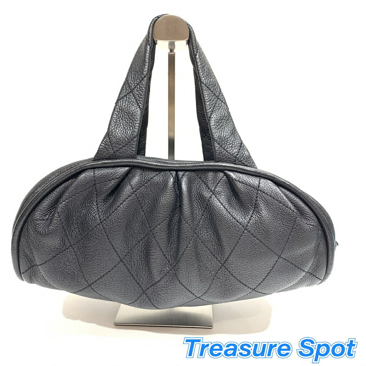 祝開店 大放出セール開催中 ハンドバッグ シャネル Chanel ハンドバッグ レザー 黒 ブラック 送料無料 トレジャースポット 中古 Www Dgb Gov Bf