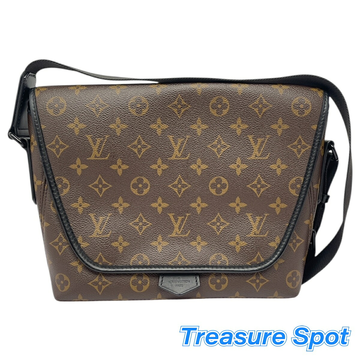 ルイヴィトン LOUIS VUITTON LV マグネティックメッセンジャー モノグラムマカサー M45557 ショルダーバッグ 曲がった掛け 【中古】【トレジャースポット】貨物輸送無料