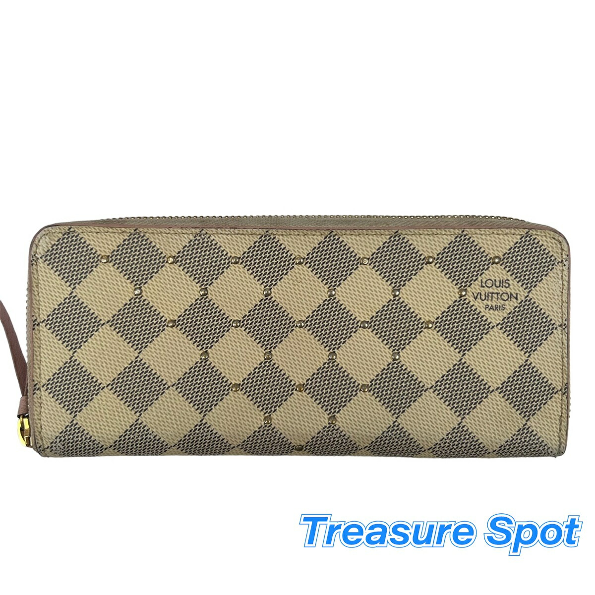 ルイヴィトン LV LOUIS VUITTON 長紙入れ ポルトフォイユ・クレマンス ダミエアズール ローズバレリーヌ 【トレジャースポット】 中古