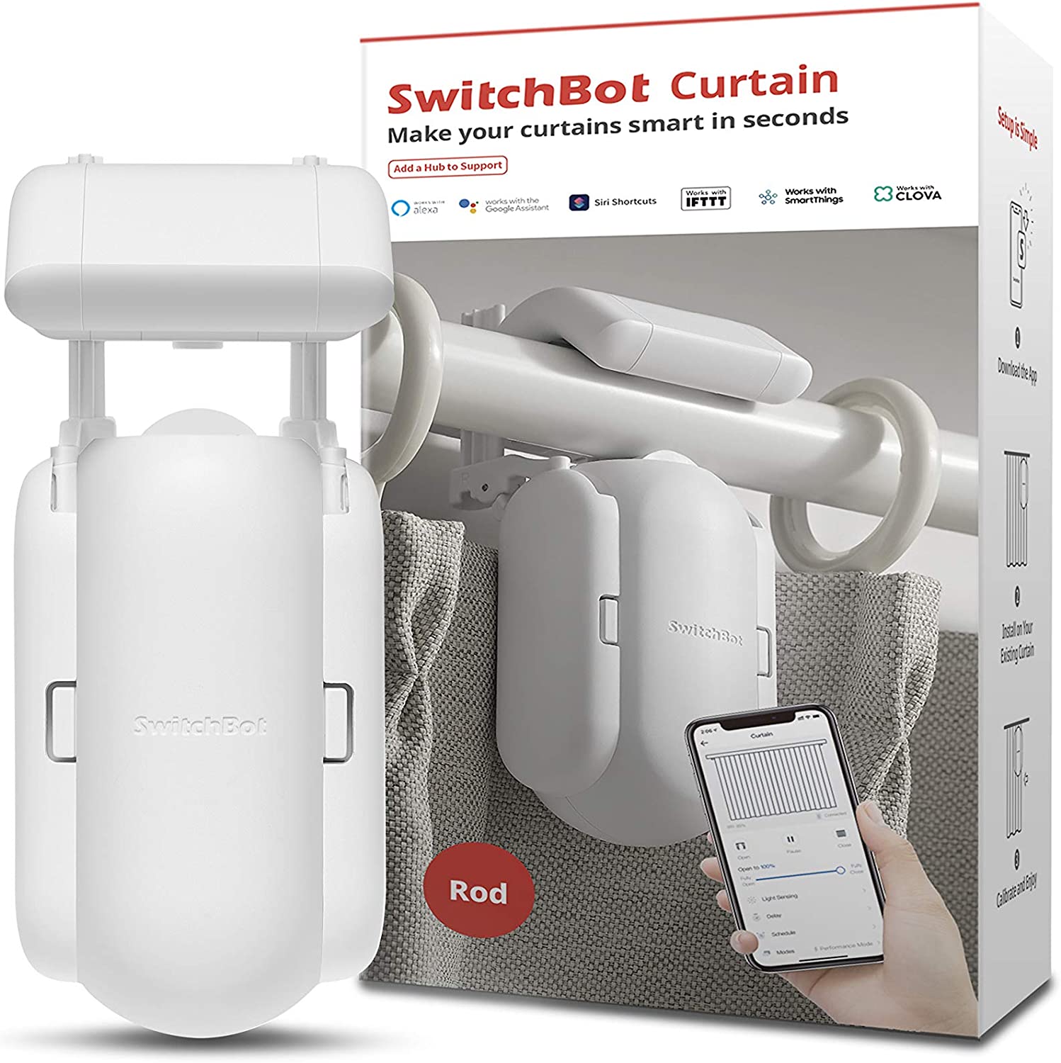 SwitchBot 両開きカーテン＋リモートボタン Amazon.co.jp: SwitchBot 両開きカーテン＋リモートボタン 自動