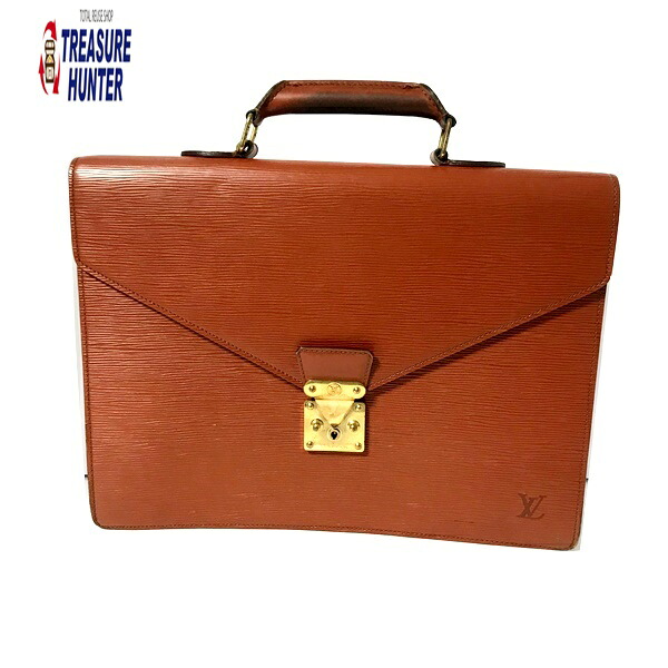 楽天市場 中古 ルイヴィトン エピ アンバサダー M ブリーフケース ケニアブラウン 書類カバン ビジネスバッグ メンズ 茶 Lv Louis Vuitton Treasure Hunter楽天市場店