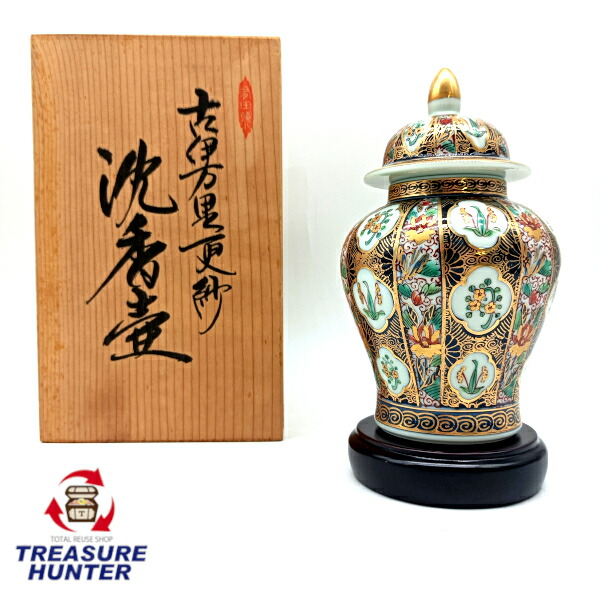 中古 有田焼 貴いお玉愛玩製 古伊万里更紗 沈香壺 樹木匣 0521 Upntabasco Edu Mx