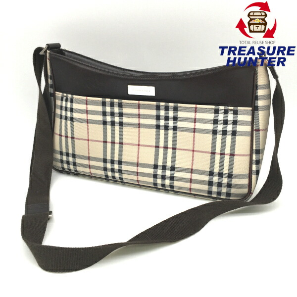 中古 Burberry バーバリー なめし革 キャンバス 糾す ショルダーバッグ ベージュ レディース メンズ カバン Lchdhealthcare Org