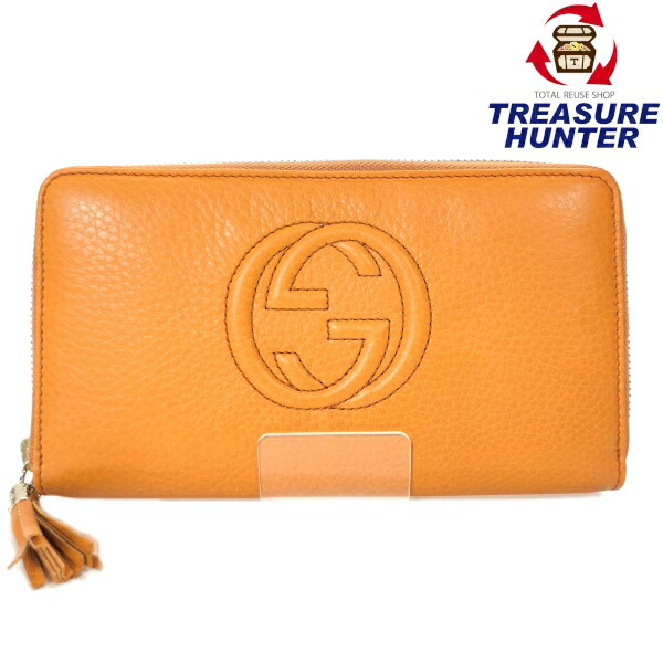 美品✨グッチ 長財布 オーガナイザー インターロッキング オレンジ レザー 楽天市場】【財布】GUCCI グッチ ソーホー インターロッキングG