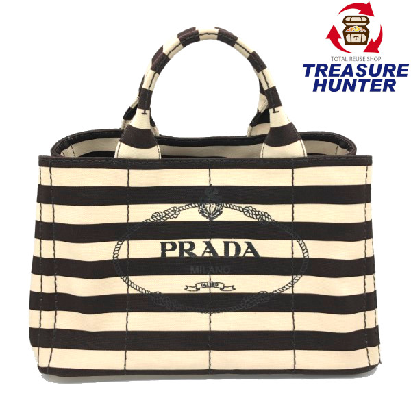 新生活 PRADA プラダ カナパ スタンパタ キャンバストートバッグ