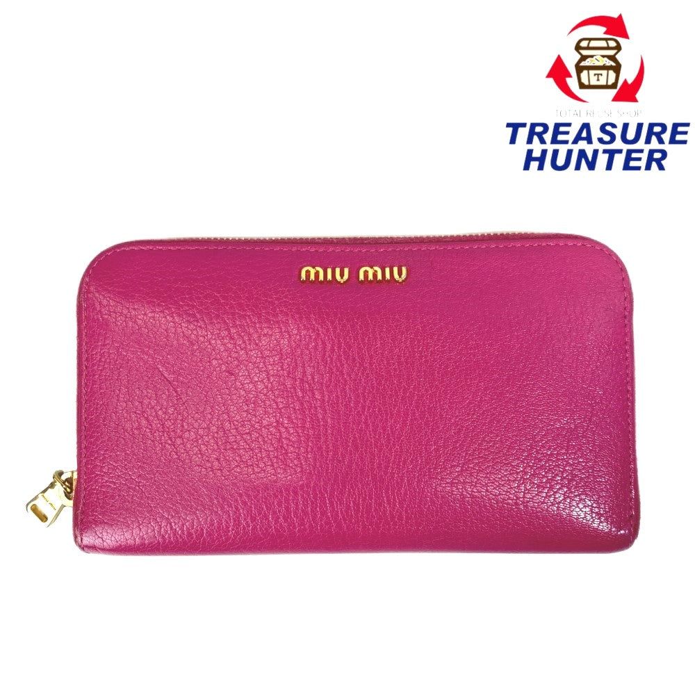 【美品】MIU MIU　マテラッセ　長財布　5M0506　AMARANTO brand-pit_miu-16-017