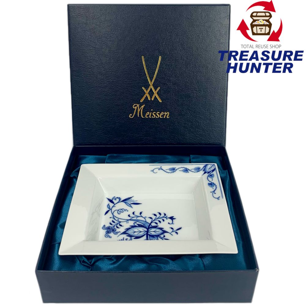 MEISSEN 青み玉ねぎ 表現スタイル 真四角ディッシュ 801001-53269 マイセン 【106059860006】