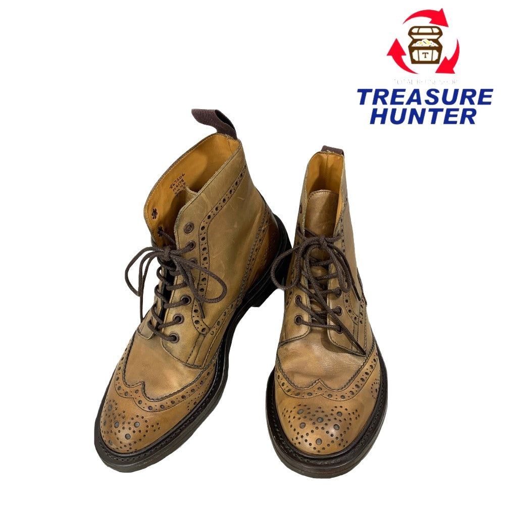 Tricker\u0027s × Paul Smith (トリッカーズ×極点スミス) ウイングチップカントリーブーツ M6178 赤銅色 なめし革 26.0糎 メンズ シューズ 【101059760005】