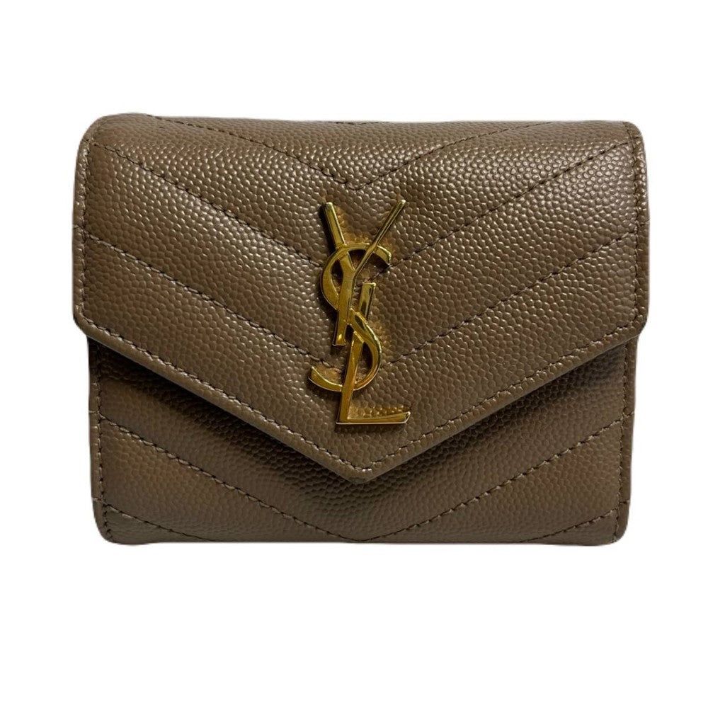 Saint Lauren カサンドレ キルティング 二つ折り財布 SAINT LAURENT サンローラン SAINT YSL 2つ折り財布 ラムスキン