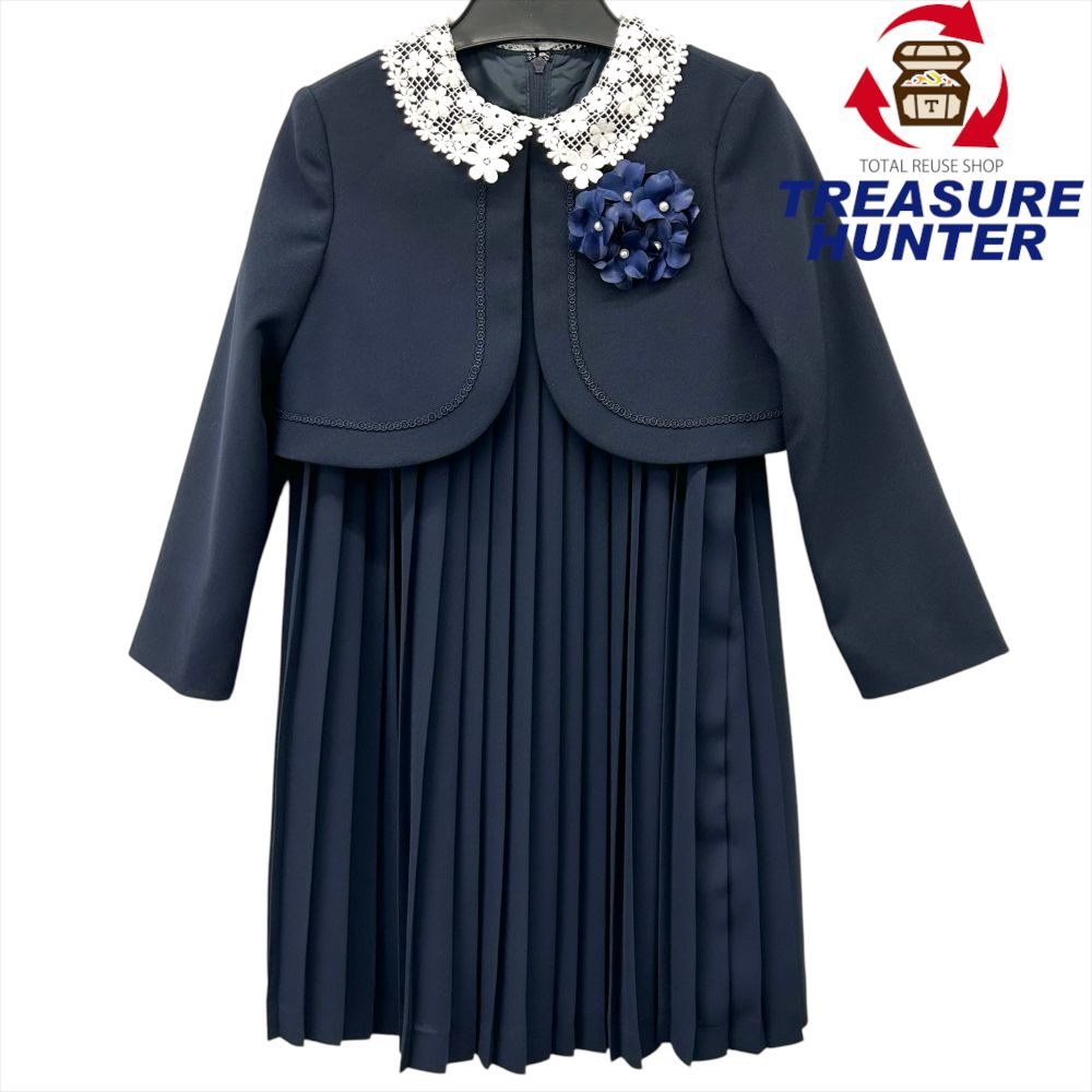 楽天市場】(SALE)petit main （プティマイン）レース衿花柄OP+JKセット