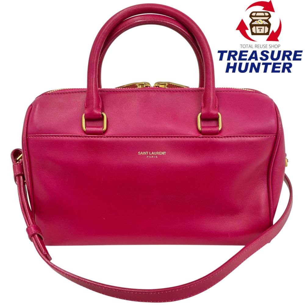 SAINT LAURENT レザー ベイビーダッフル 330958 ピンク 2wayバッグ サンローラン 【101060792007】｜Treasure　Hunter店