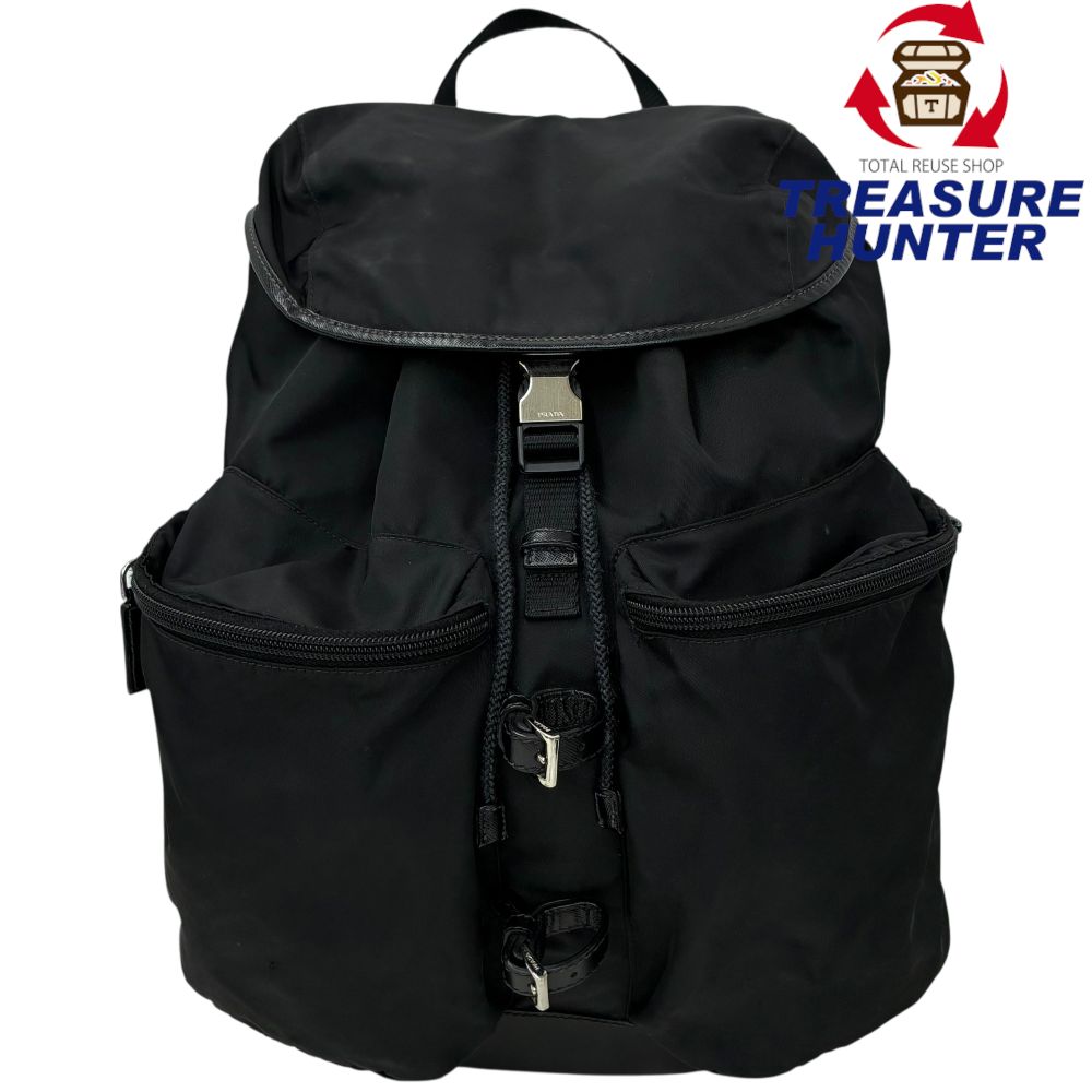 ⌘*⌘様 PRADA ブラック バックパック PRADA プラダ メンズ レディース バックパック TESSUTO 2VZ135