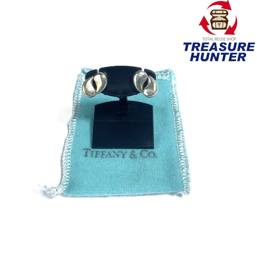 Tiffany エルサ・ペレッティ™ ウェーブ ピアス 美品 エルサ・ペレッティ™ ビーン デザイン ピアス ダイヤモンド プラチナ