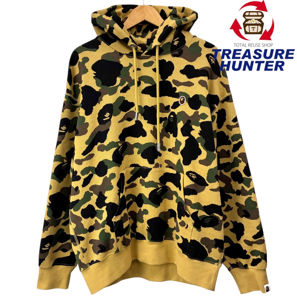 A Bathing Ape 1ST CAMO JACQUARD001PPL301302M サイズL イエロー/カモ アベイシングエイプ 【100062004008】|Treasure Hunter店