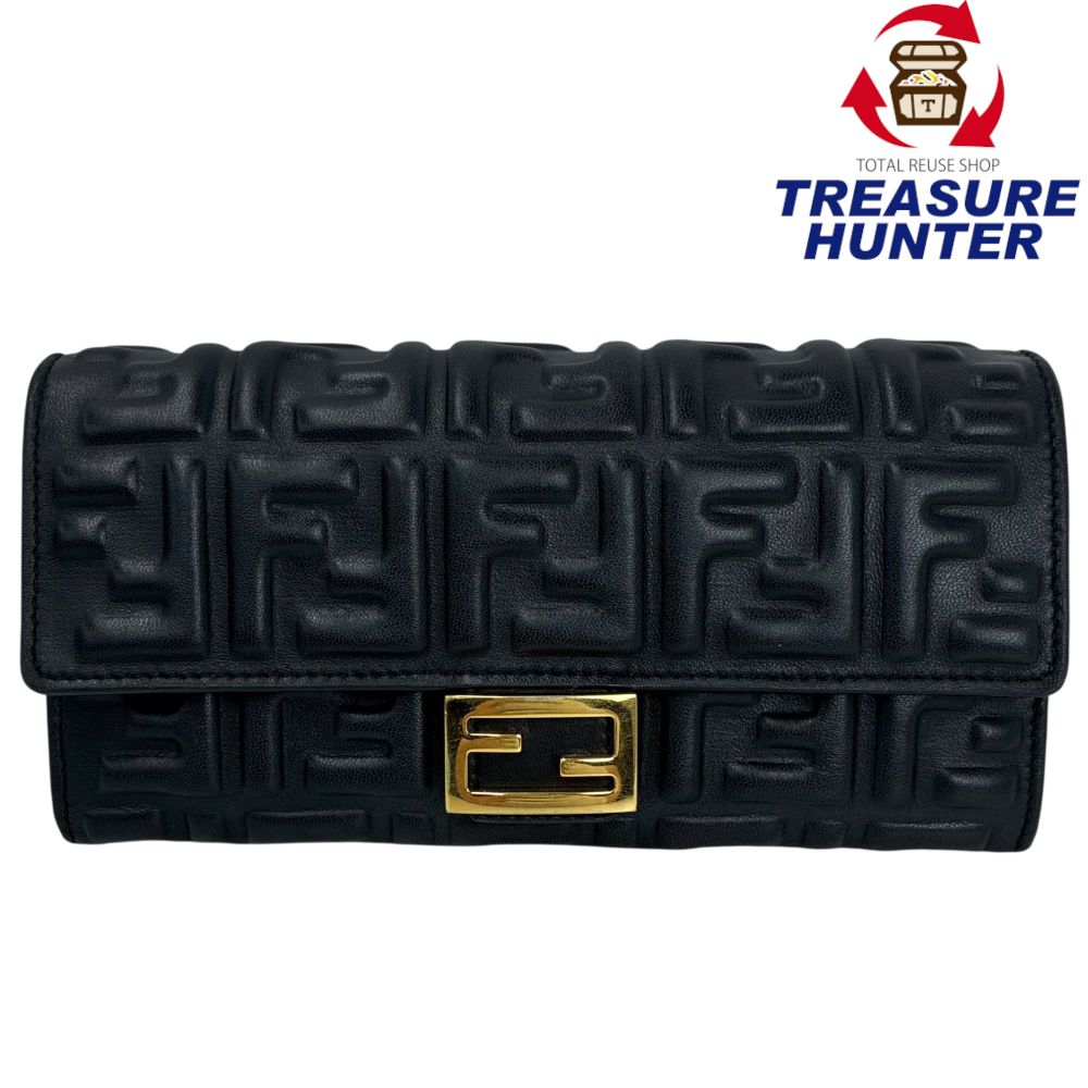 FENDI バゲット コンチネンタルウォレット 8M0251-AAJD ブラック 長財布 フェンディ 【102060731007】|Treasure Hunter店