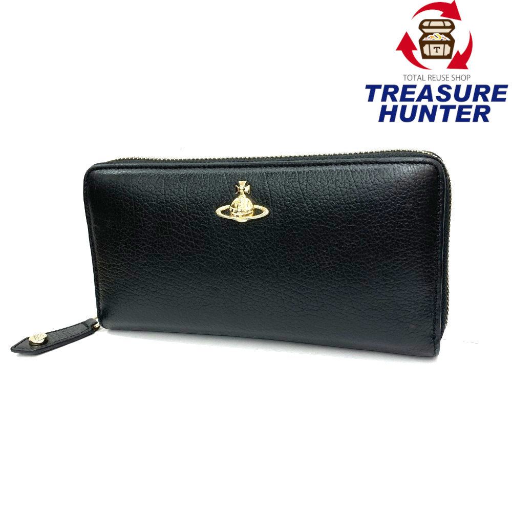 Vivienne Westwood (ヴィヴィアン・ウエストウッド) 長財布 ブラック ラウンドファスナー レディース 【101076500003】|Treasure Hunter店