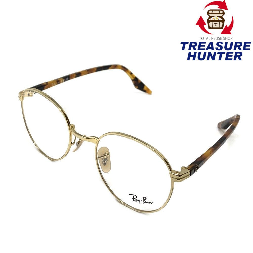 Ray-Ban(レイバン) 眼鏡屋台骨 アリスタ（ゴールド）×ともし火トータス べっ甲柄  丸眼鏡 RX3691V 2500 50□21 145 【101064781003】 バッグ・小物・ブランド雑貨-眼鏡・サングラス