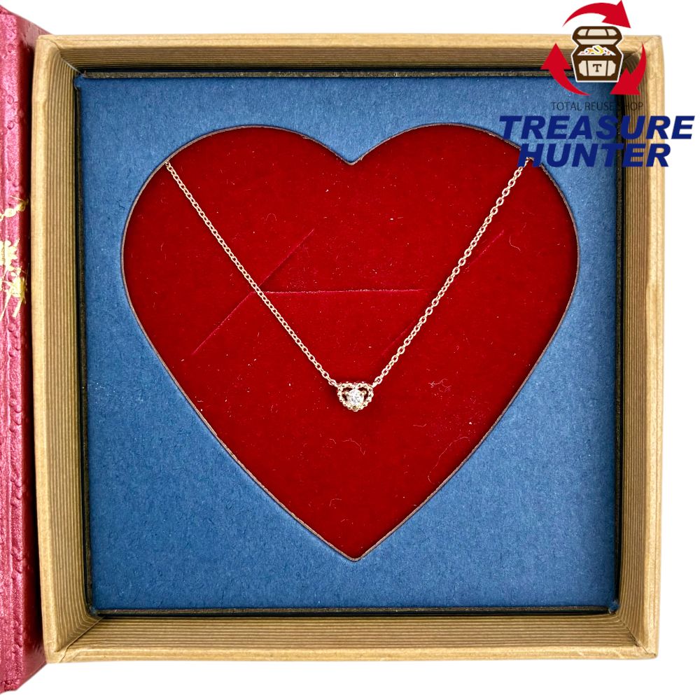 Jewelry KANDA Mary ハート型ネックレス ダイヤモンド0.03ct K10PG ジュエリーカンダ 【115069492008】|Treasure Hunter店