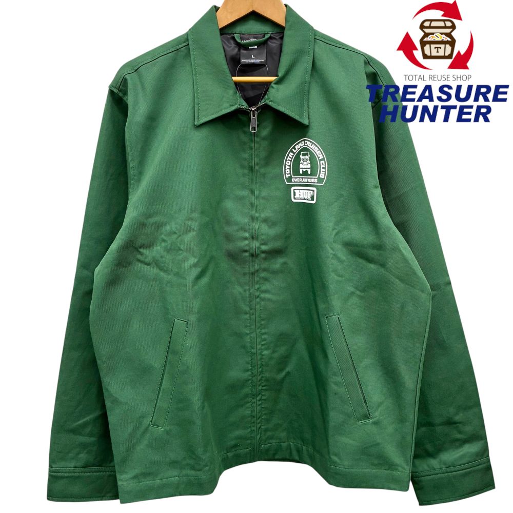 HUF×TOYOTA LAND CRUISER PARTS SERVICE JACKET JK00461 サイズL グリーン ハフ×トヨタ ランドクルーザー 【100065439006】|Treasure Hunter店