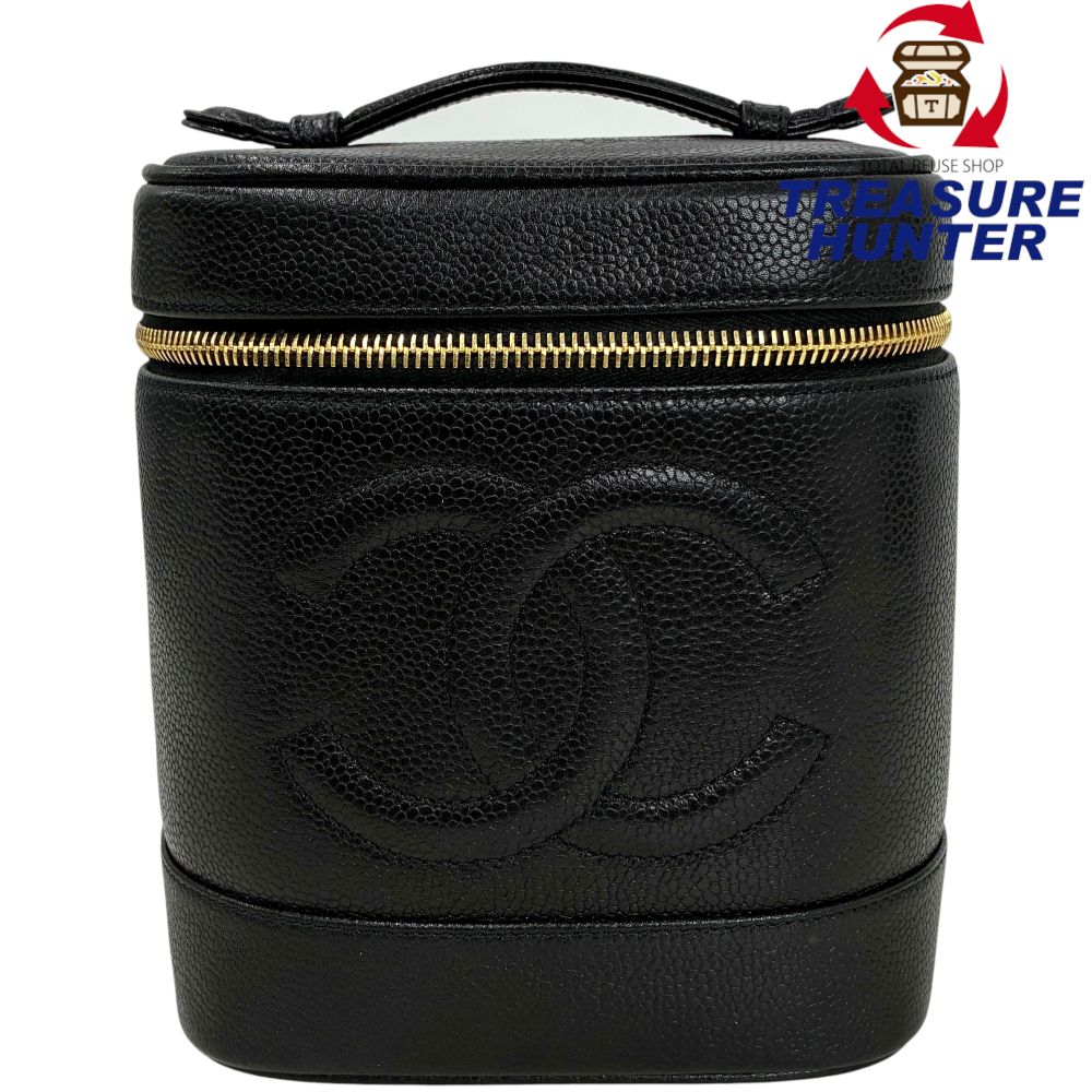 CHANEL キャビアひと肌 バニティバッグ A01998 黒いこと シャネル 【2400050094970】