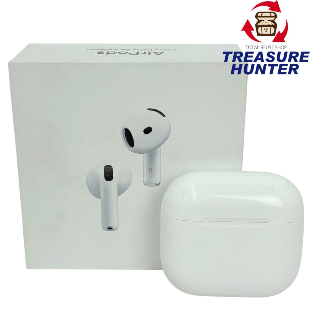 Apple 第4世代 AirPods MXP93J/A ノイズキャンセリング機能搭載 防滴対応 完全ワイヤレスイヤホン 2024年 アップル 【103072058006】｜Treasure　Hunter店