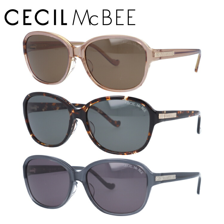 セシルマクビー サングラス フルフィット アジアンフィット Cecil Mcbee Cms1057 全3カラー 56サイズ オーバル レディース Andapt Com