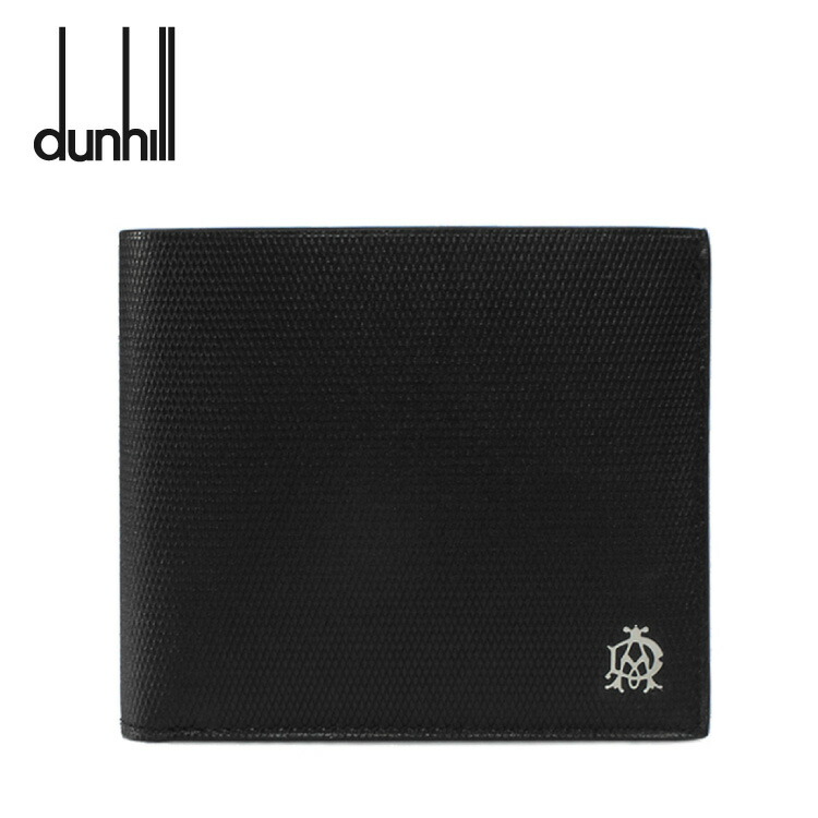 ダンヒル 折り財布 dunhill L2AE32A ENGINE TURN エンジンターン ブラック 小銭入れ有 レザー メンズ 誕生日 記念日 ご褒美 プレゼント 新社会人 プレゼント