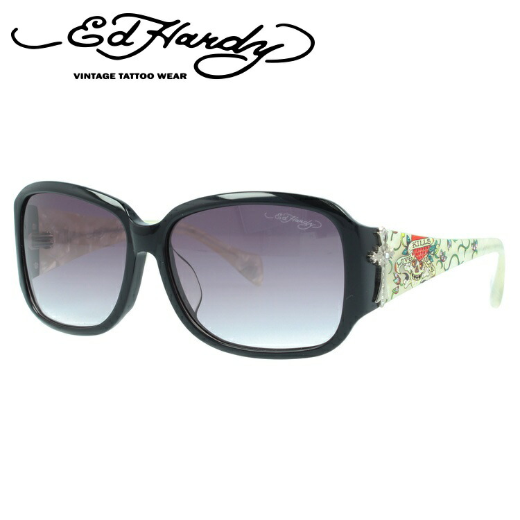 【当店SALE対象】【訳あり】エドハーディー サングラス EdHardy ラブキルズ スローリー LOVE KILLS SLOWLY BLACK PEARL メンズ レディース UVカット メガネ ブランド ギフト プレゼント