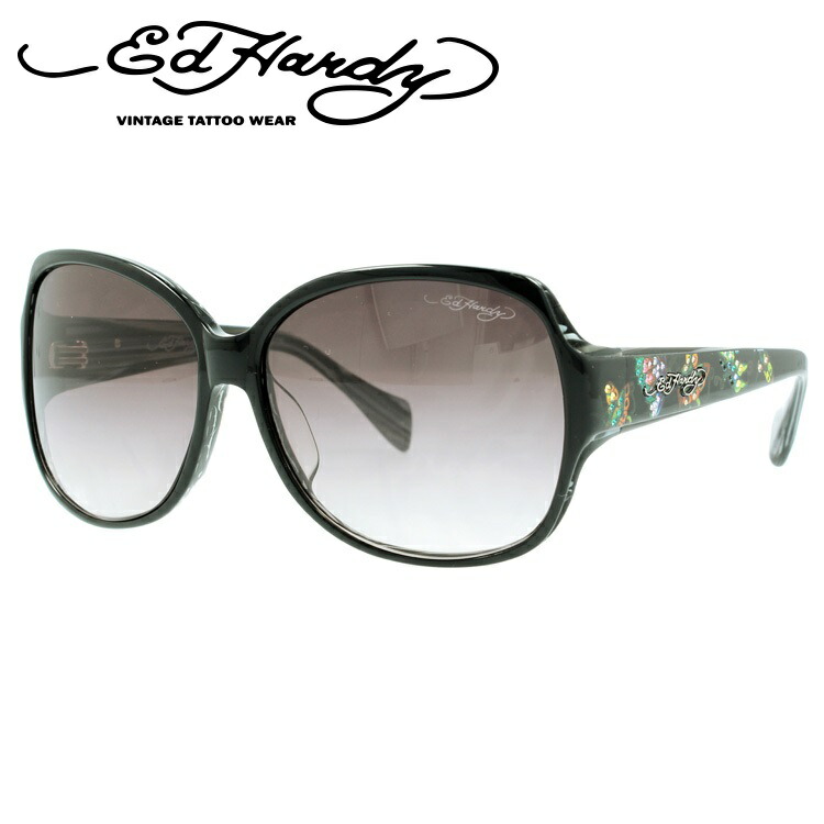 【当店限定SALE】エドハーディー サングラス EdHardy バタフライズ2 BUTTERFLIES 2 BLACK メンズ レディース UVカット メガネ ブランド ギフト プレゼント