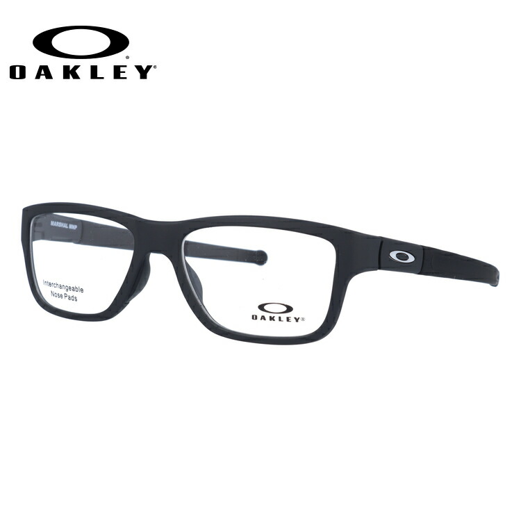 オークリー OAKLEY メガネフレーム 【ウェリントン型】 眼鏡 マーシャルMNP OX8091-0155 55 サテンブラック アジアンフィット 交換用ノーズパッド Marshal MNP メンズ レディース アイウェア ギフト プレゼント【海外正規品】｜TREASURE LAND-トレジャーランド-