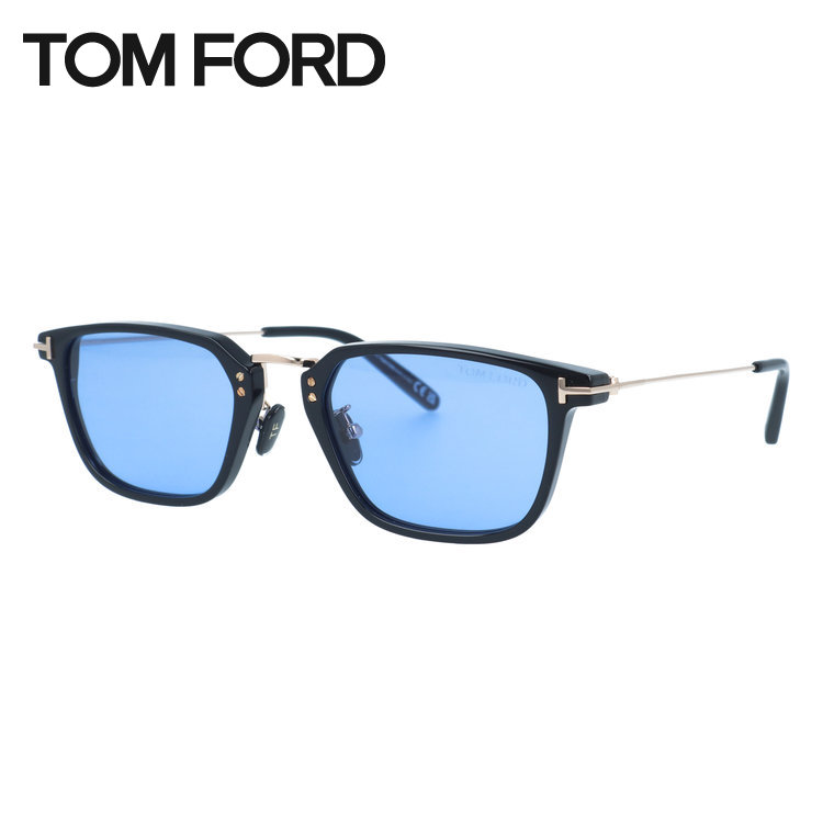 トムフォード サングラス エコ アジアンフィット（フルフィット） TOM FORD ECO FT1042-D 01V 52サイズ （TF1042D 01V 52） スクエア型 黒縁 クロブチ コンビネーションフレーム ユニセックス メンズ レディース｜TREASURE LAND-トレジャーランド-