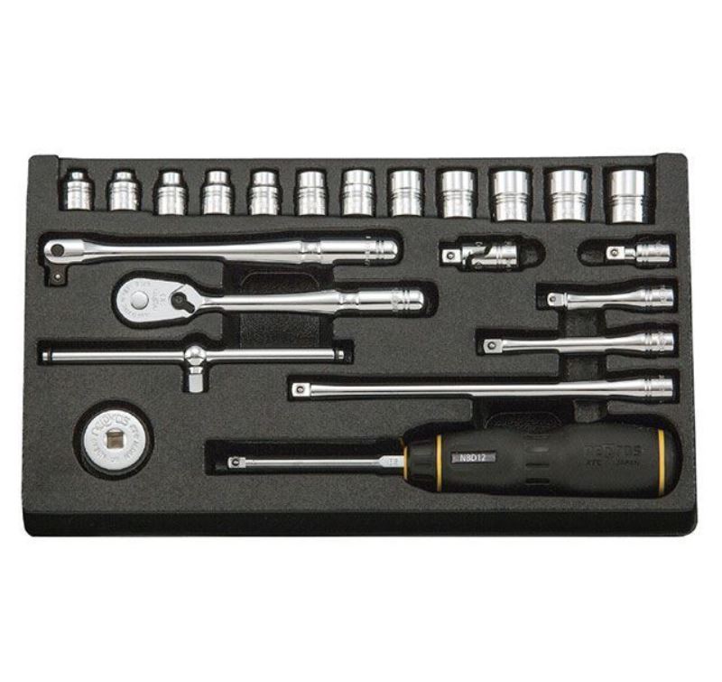 KTC ネプロス 6.3sq.ソケットレンチセット[22点](六角ソケット12コ組) NTB222XA｜Treasure　Town　店