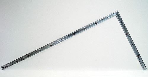 シンワ 曲尺 高級 角厚シルバー 50cm 裏面 角目 匠甚五郎 しなやか 10876