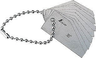 シンワ ベベル角度測定ゲージ 9枚組 30°～50° 97784
