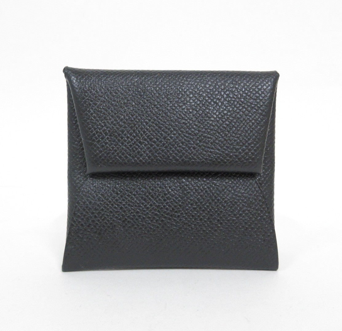 ［新品・未使用品］HERMES バスティア 人気色黒色 エプソン W刻印 HERMES エルメス コインケース バスティア ヴェルソ グリ